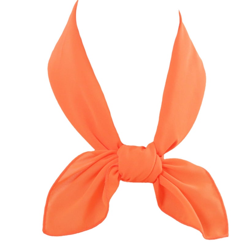 Fairycece Orange Scarf Orange Ascot Fred Jones Costume Adult Neck Scarf Women Men - Image 5